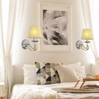 Moderní nástěnné osvětlení DIVA - 1xE14, 40W, chromované / zlaté