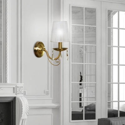 Nástěnná lampa DYNASTY - 1xE14, 40W, patina / bílá