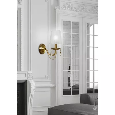 Nástěnná lampa DYNASTY - 1xE14, 40W, patina / bílá