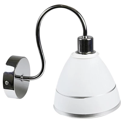 Moderní nástěnné osvětlení ELF - 1xE14, 40W, chromované / bílé