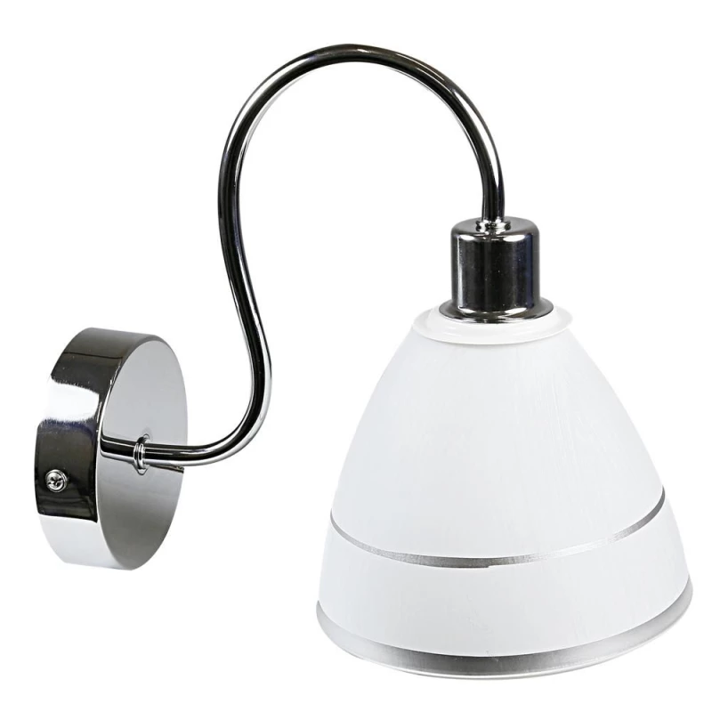 Moderní nástěnné osvětlení ELF - 1xE14, 40W, chromované / bílé