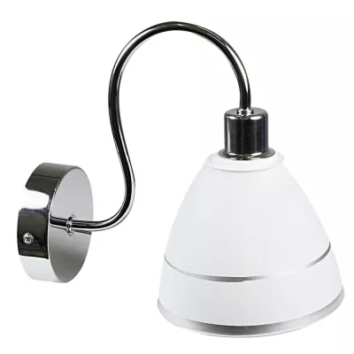 Moderní nástěnné osvětlení ELF - 1xE14, 40W, chromované / bílé