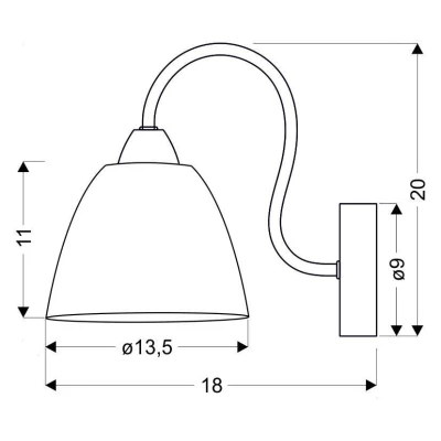 Moderní nástěnné osvětlení ELF - 1xE14, 40W, chromované / bílé