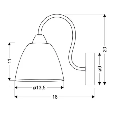 Moderní nástěnné osvětlení ELF - 1xE14, 40W, chromované / bílé