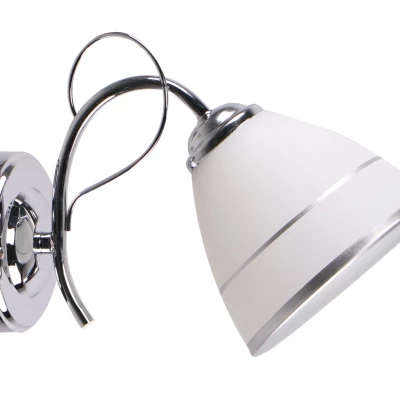 Moderní nástěnné osvětlení ELOTTE - 1xE27, 40W, chromované / bílé