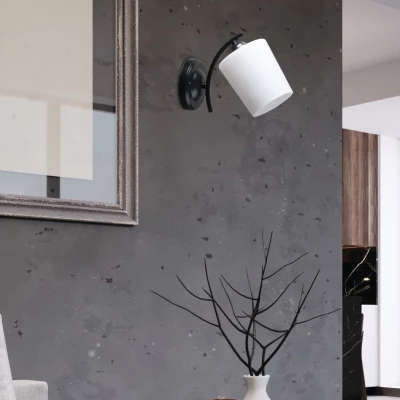 Moderní nástěnné osvětlení ESNYR - 1xE27, 40W, chromované / černé / bílé