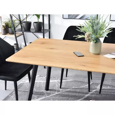 VÝPRODEJ - Jídelní stůl 160x90 BELMIN - dub / černý