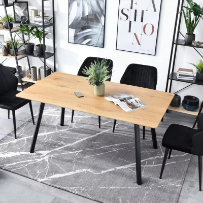 VÝPRODEJ - Jídelní stůl 160x90 BELMIN - dub / černý