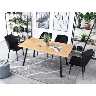 VÝPRODEJ - Jídelní stůl 160x90 BELMIN - dub / černý