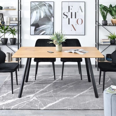 VÝPRODEJ - Jídelní stůl 160x90 BELMIN - dub / černý