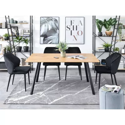 VÝPRODEJ - Jídelní stůl 160x90 BELMIN - dub / černý