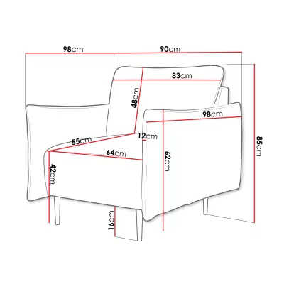 VÝPRODEJ - Moderní křeslo GROVE - světlé šedé 2