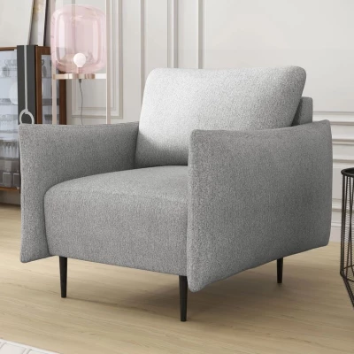 VÝPRODEJ - Moderní křeslo GROVE - světlé šedé 2