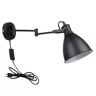 Nástěnné lampa s ramenem ESPERA - 1xE27, 40W, černá