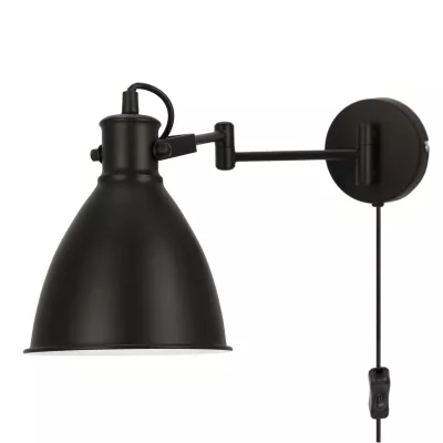 Nástěnné lampa s ramenem ESPERA - 1xE27, 40W, černá