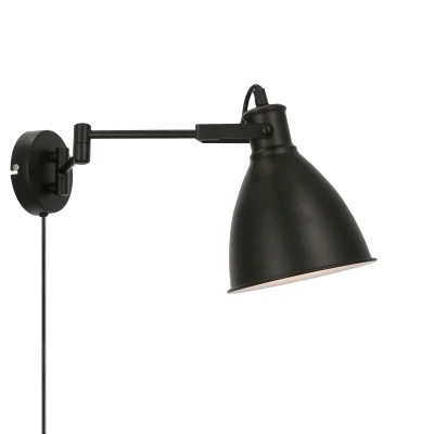 Nástěnné lampa s ramenem ESPERA - 1xE27, 40W, černá