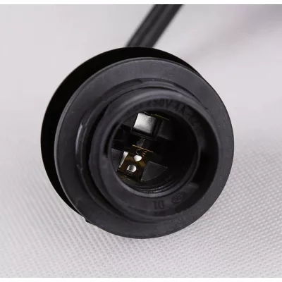 Moderní nástěnné osvětlení FELIS - 1xE27, 60W, černé / jantarové sklo