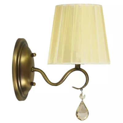 Nástěnná lampa v klasickém stylu FIESTA - 1xE14. 40W, patina / béžová