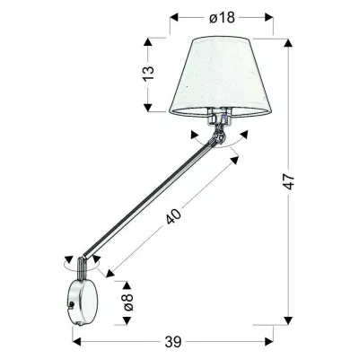 Flexibilní nástěnná lampa FILLY - 1xE27, 40W, matná černá