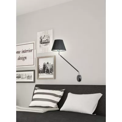 Flexibilní nástěnná lampa FILLY - 1xE27, 40W, matná černá