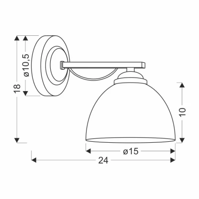Nástěnné moderní osvětlení FILONA - 1xE27, 40W, chromované / bílé