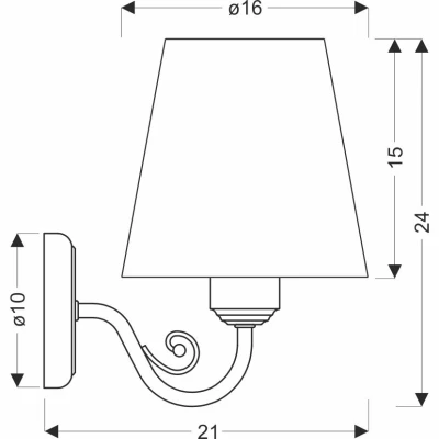 Nástěnná moderní lampa FIREZ - 1xE27, 40W, bílá / šedá