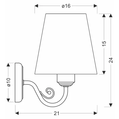 Nástěnná moderní lampa FIREZ - 1xE27, 40W, bílá / šedá