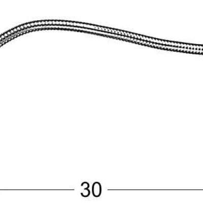 LED nástěnná flexibilní čtecí lampa FORMA - 4W, 3000K (teplá bílá), chromovaná