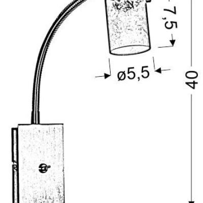 Nástěnné čtecí lampa s vypínačem FROZEN - 1xG9, 40W, matný nikl