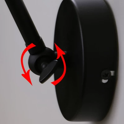 Nástěnná lampa se čtecím ramenem FUNDO - 1xE27, 40W, černá / zlatá