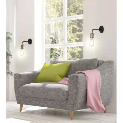 Nástěnné industriální světlo GOLDIE - 1xE27, 60W, černé / patina