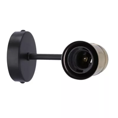 Nástěnné industriální světlo GOLDIE - 1xE27, 60W, černé / patina