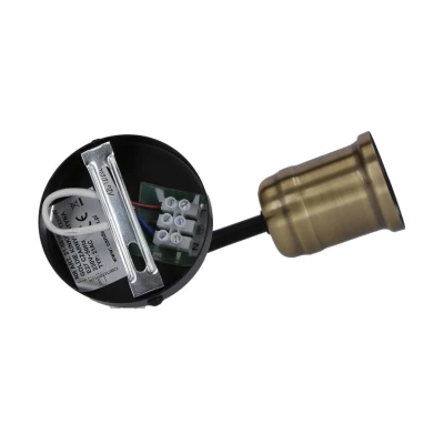 Nástěnné industriální světlo GOLDIE - 1xE27, 60W, černé / patina