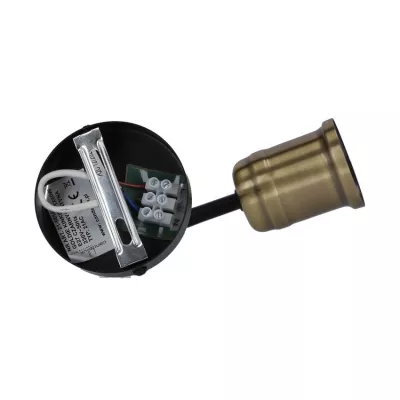 Nástěnné industriální světlo GOLDIE - 1xE27, 60W, černé / patina