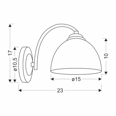Nástěnné moderní osvětlení GRACJA - 1xE27, 40W, černé / bílé