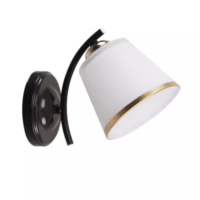 Nástěnné moderní osvětlení GRECO - 1xE27, 40W, černé / zlaté / bílé