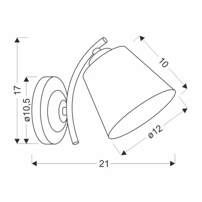 Nástěnné moderní osvětlení GRECO - 1xE27, 40W, černé / zlaté / bílé