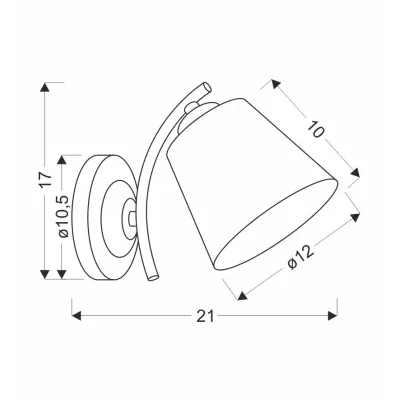 Nástěnné moderní osvětlení GRECO - 1xE27, 40W, černé / zlaté / bílé