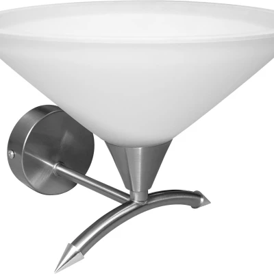 Moderní nástěnné osvětlení HELIA - 1xE27, 60W, stříbrné / bílé