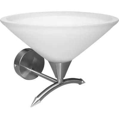 Moderní nástěnné osvětlení HELIA - 1xE27, 60W, stříbrné / bílé