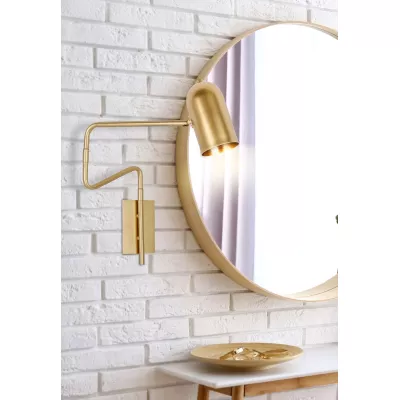 Nástěnná lampička k posteli HOSTI - 1xGU10, 15W, zlatá