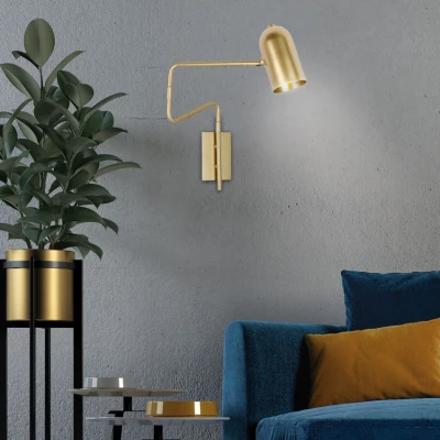 Nástěnná lampička k posteli HOSTI - 1xGU10, 15W, zlatá