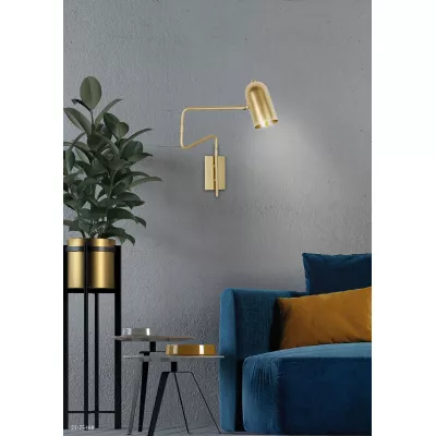 Nástěnná lampička k posteli HOSTI - 1xGU10, 15W, zlatá