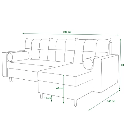 VÝPRODEJ - Rohová sedací souprava JAVIERA - béžová
