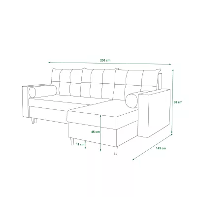 VÝPRODEJ - Rohová sedací souprava JAVIERA - béžová