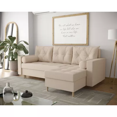 VÝPRODEJ - Rohová sedací souprava JAVIERA - béžová