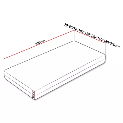 VÝPRODEJ - Pěnová matrace s kokosovou rohoží 90x200 CHAPS 1
