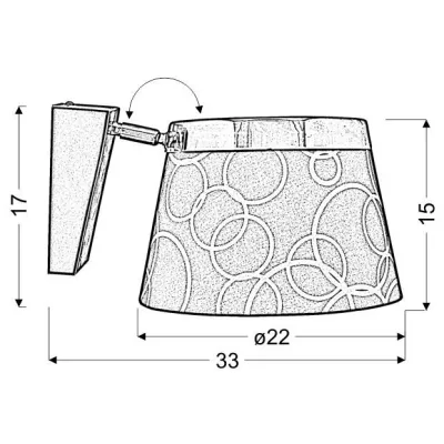 Moderní nástěnná lampa IMPRESJA - 1xE27, černá / chromovaná