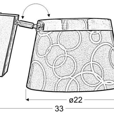 Moderní nástěnná lampa IMPRESJA - 1xE27, bílá / černá