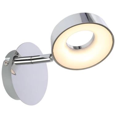 LED nástěnná lampa na čtení ISLA - 1x4W, 3000K (teplá bílá), chromovaná